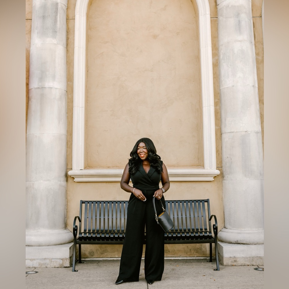 Loft Black Sleeveless Jumpsuit
